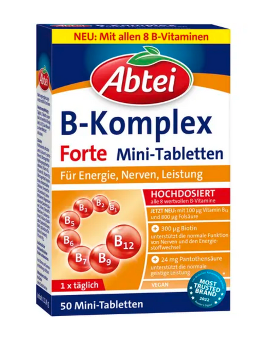 Abtei B-Komplex Forte Mini-Tabletten hochdosiert 50 Mini-Tabletten