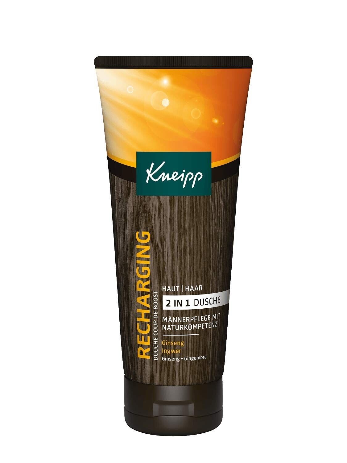 2 x Kneipp Männer 2 in 1 Dusche Recharging - Ginseng - Ingwer - 200 ml NEU