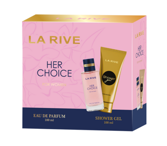 Geschenkset La Rive Her Choice EDP  100ml Parfüm + 100ml Duschgel Geschenk Neu