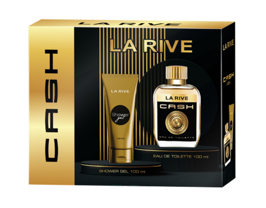 Geschenkset LaRive CASH FOR MEN EdT  100ml + Duschgel 100ml  Geschenk Neu